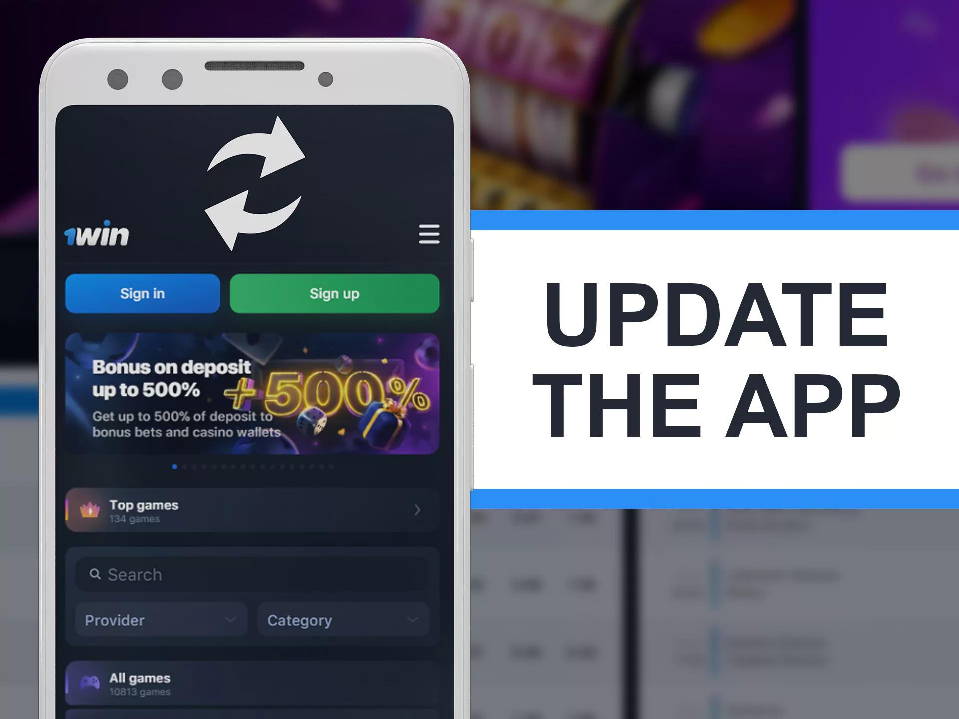 WowBet app updates automatically when you open it, but you can install a new update yourself.