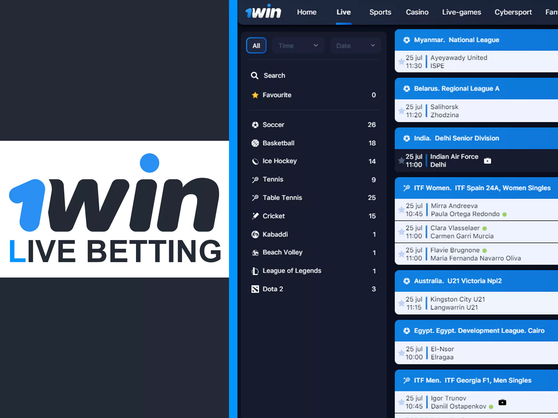 WowBet এ লাইভ ফরম্যাটে বাজি ধরুন।