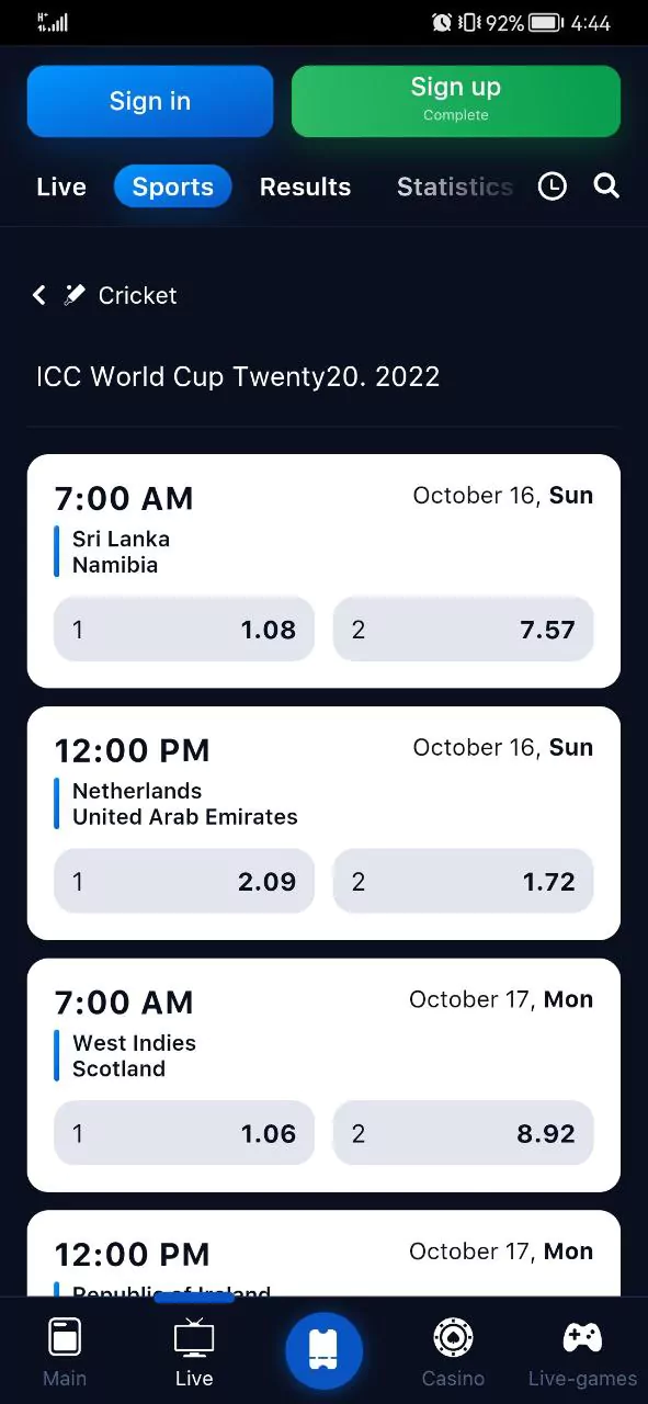 iOS এর জন্য WOWBet এর মোবাইল সংস্করণের মাধ্যমে বাজি রাখুন।