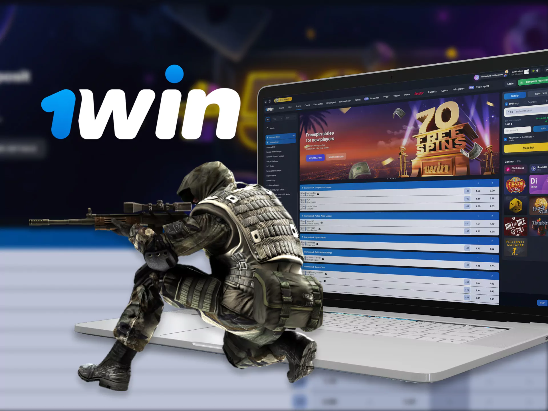In WOWBet, place your bet in the CS:GO tournament.