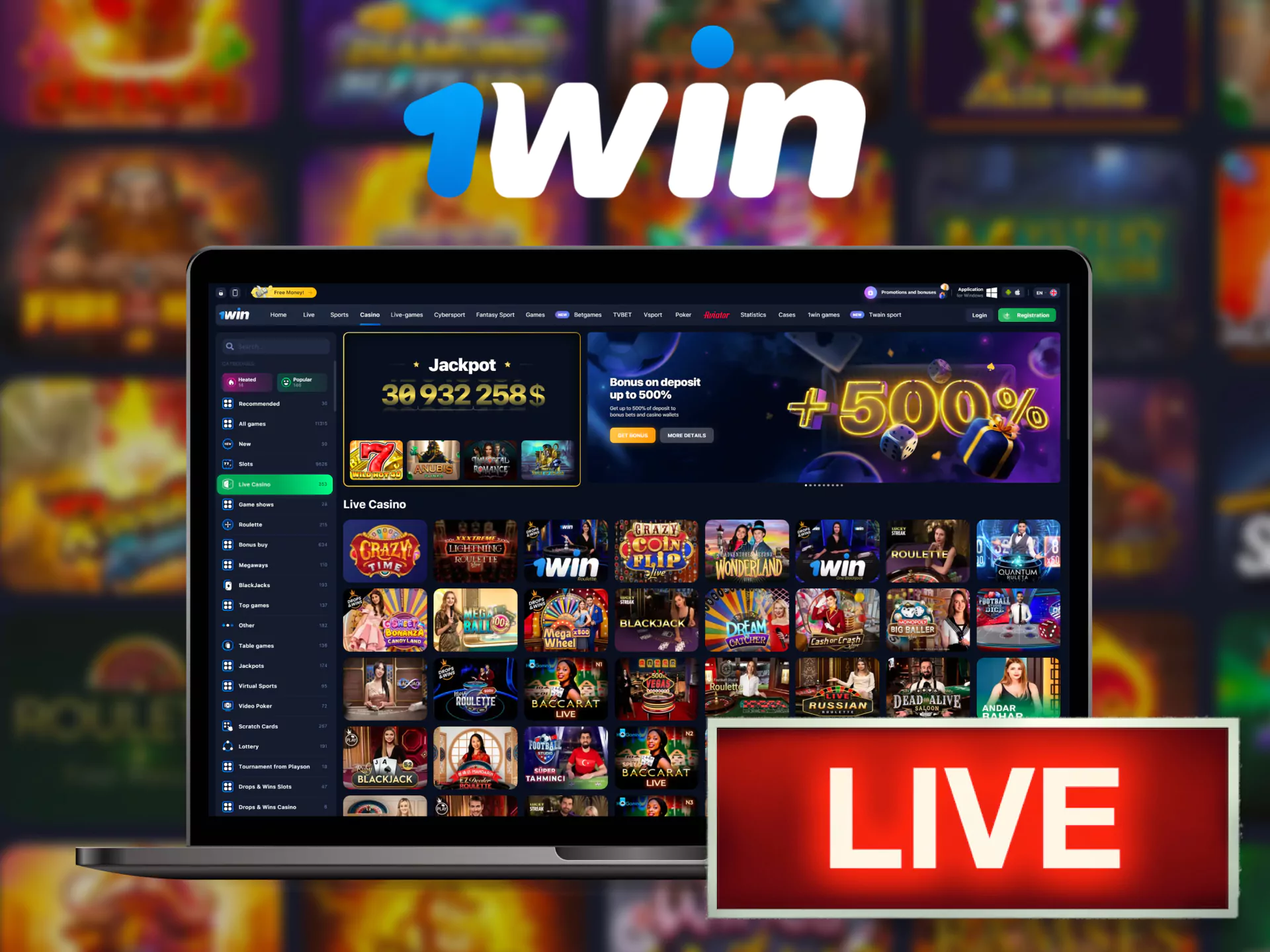 Play Live Casino on WOWBet, place bets and win.
