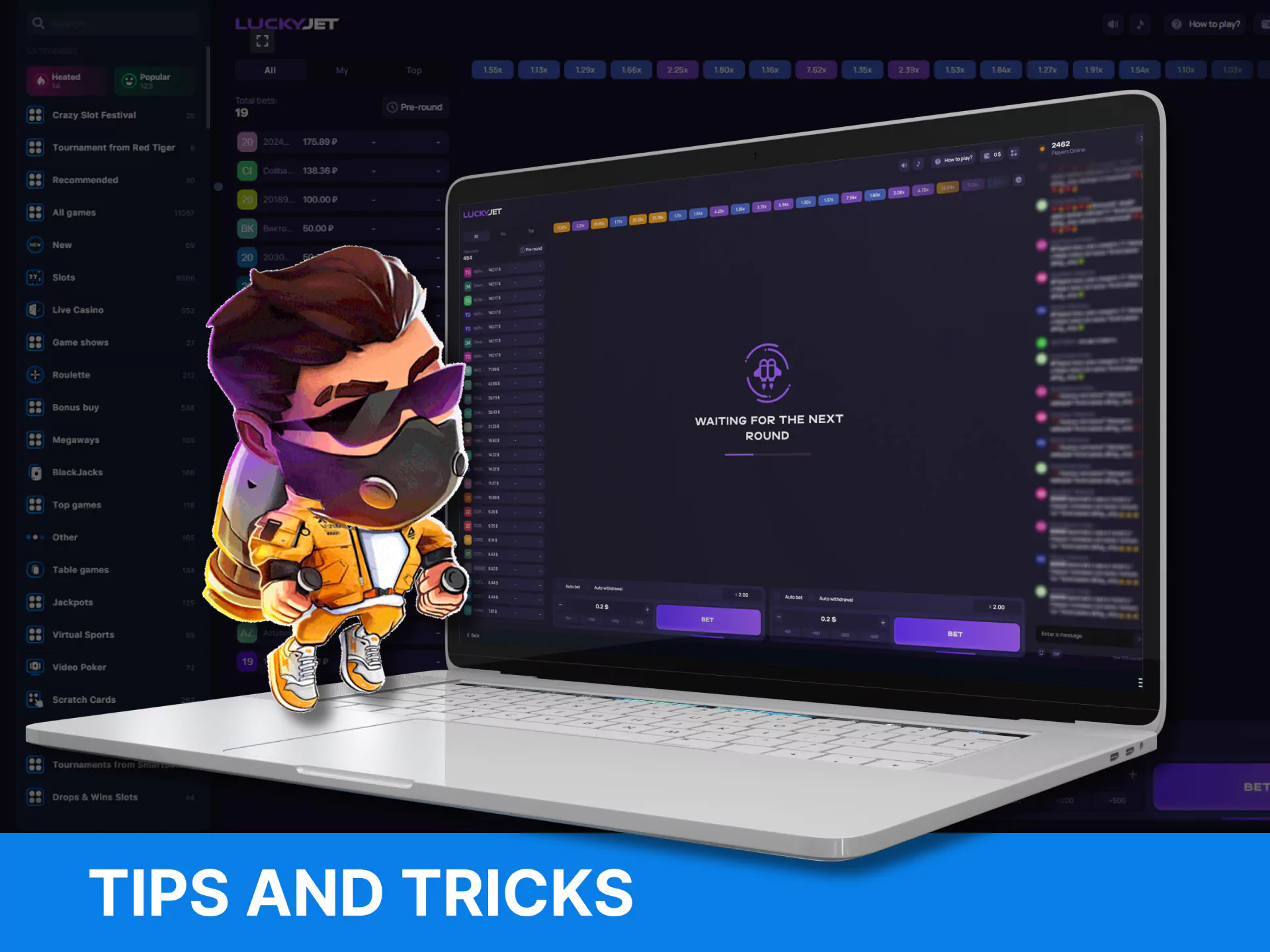 Use these tricks and tips from WOWBet to play and win at Lucky Jet.
