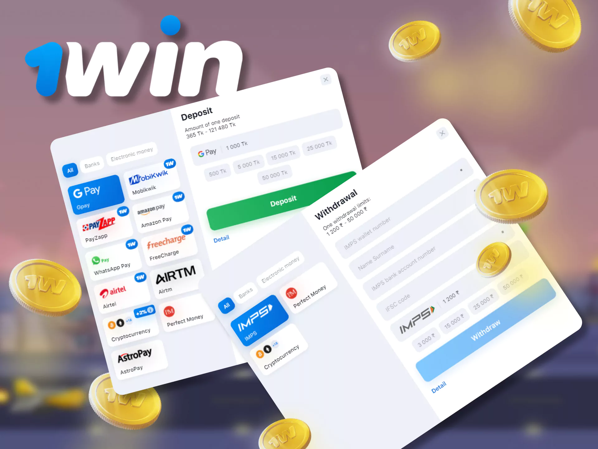 At WOWBet you can easily deposit or withdraw your winnings.