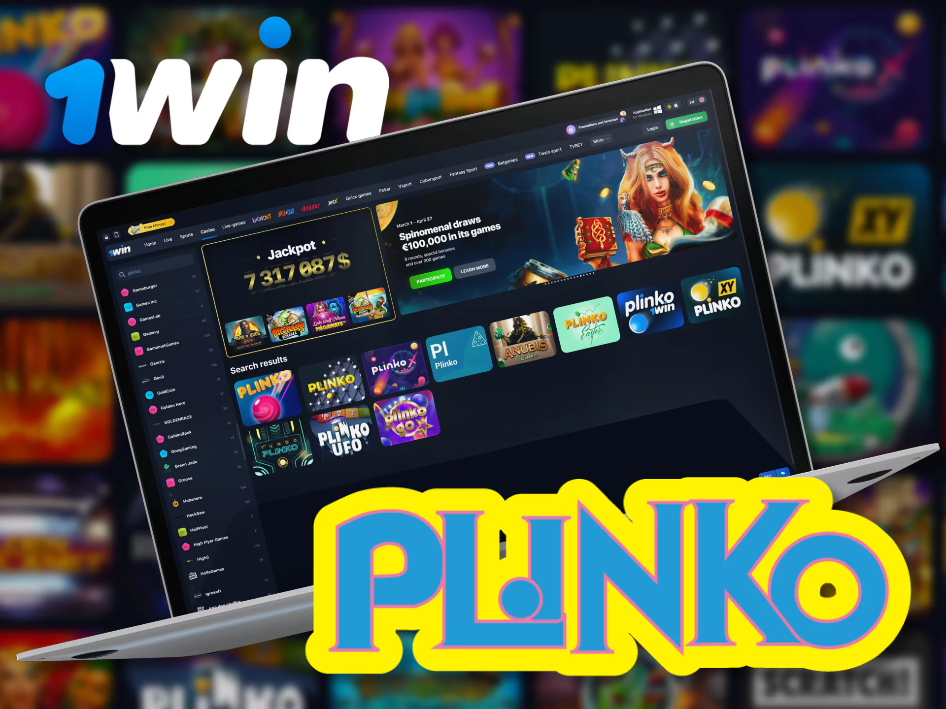 On WOWBet you can play an exciting game plinko.