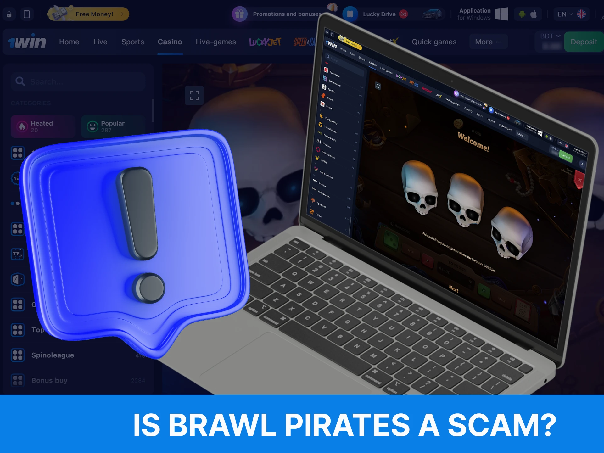 How to make sure Brawl Pirates on WOWBet is not a scam.