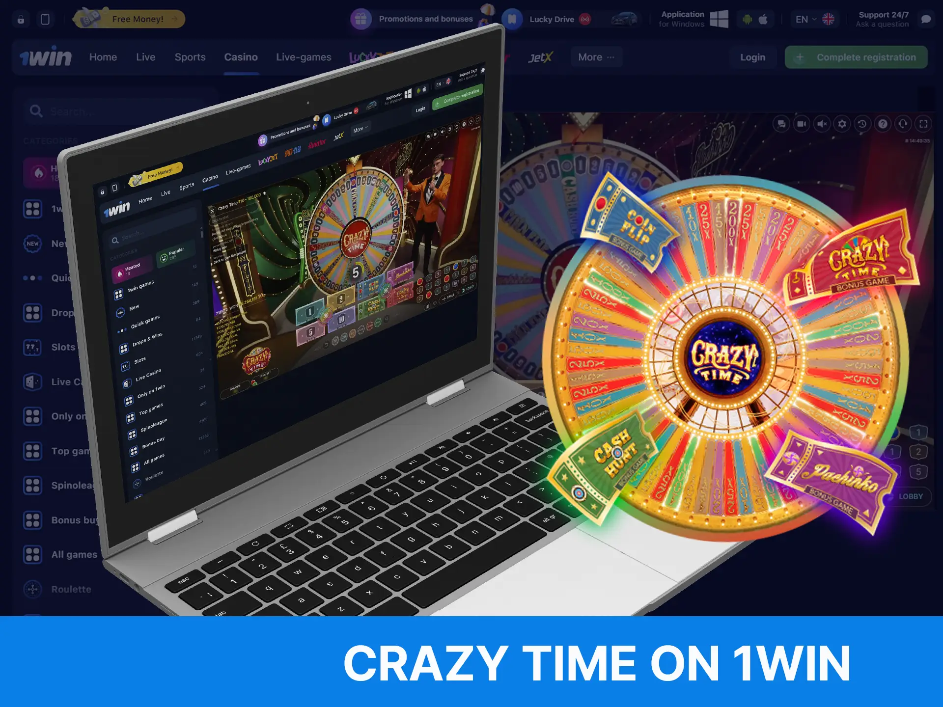To locate Crazy Time on the WOWBet website, follow these steps.
