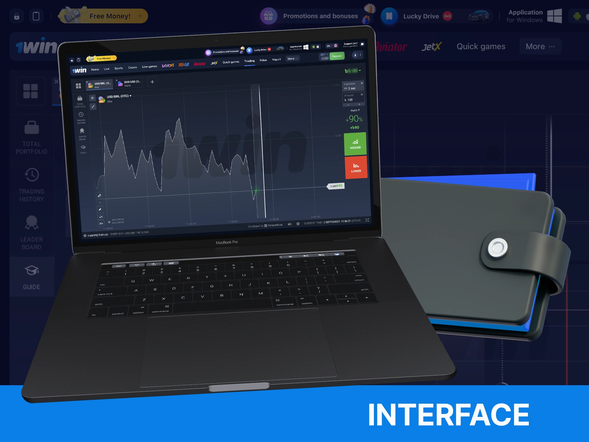 About how the WOWBet Trading interface looks like.
