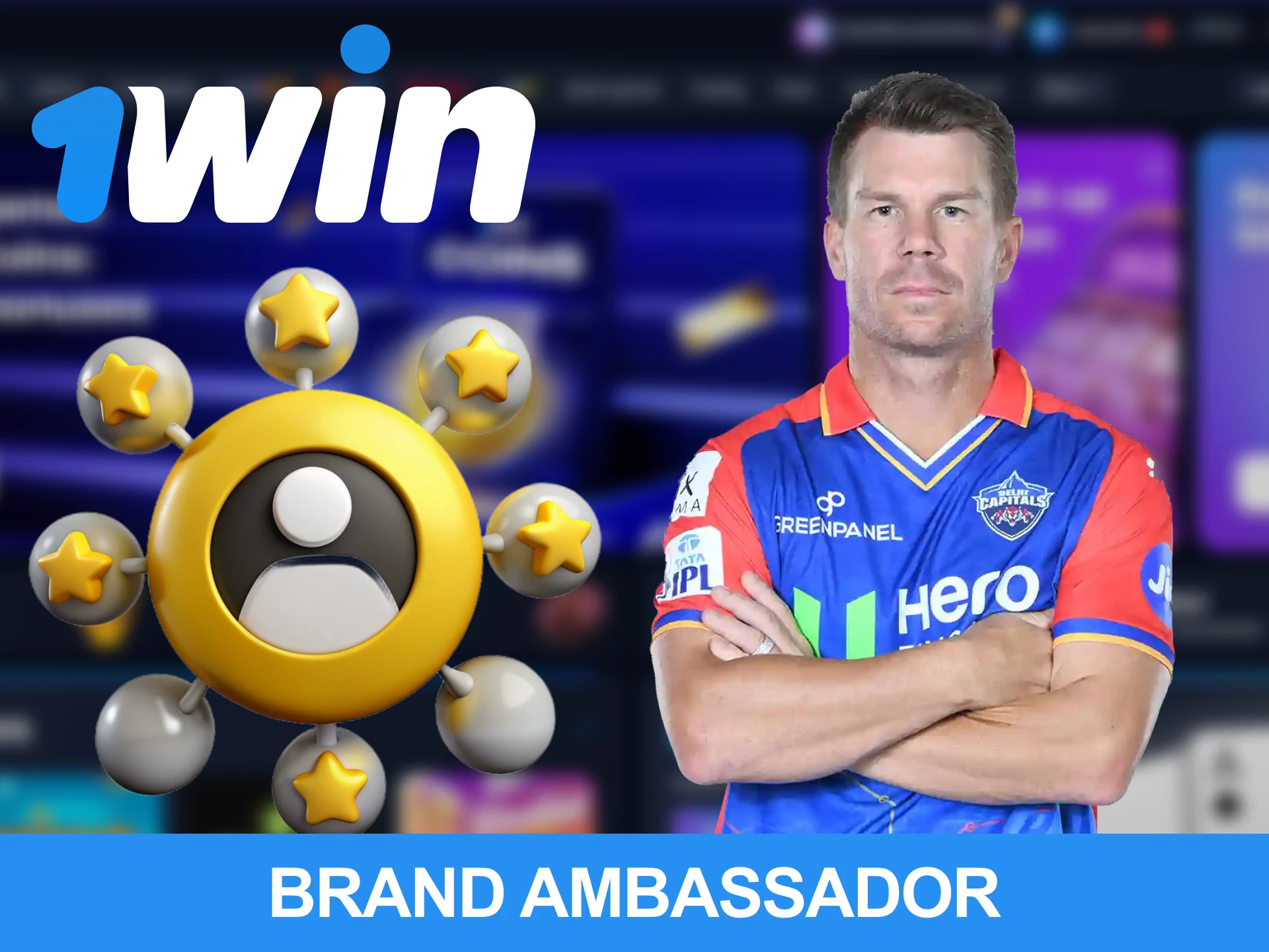 ডেভিড ওয়ার্নার WOWBet ব্র্যান্ড অ্যাম্বাসেডর।