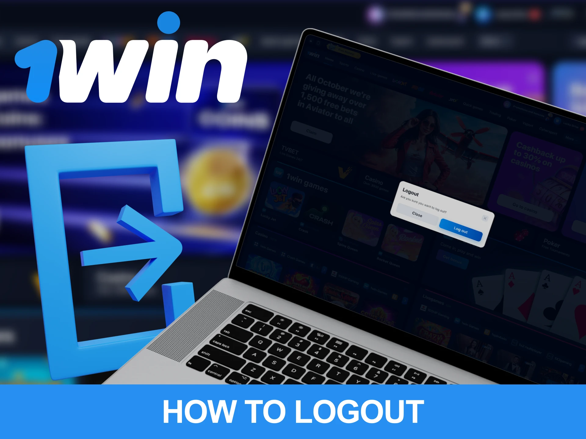 Log out of your WOWBet account by following these steps.