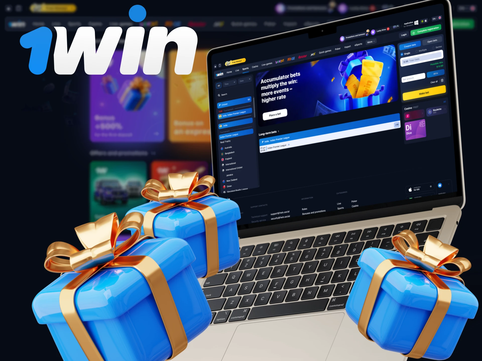 WOWBet provides many bonuses for IPL betting.