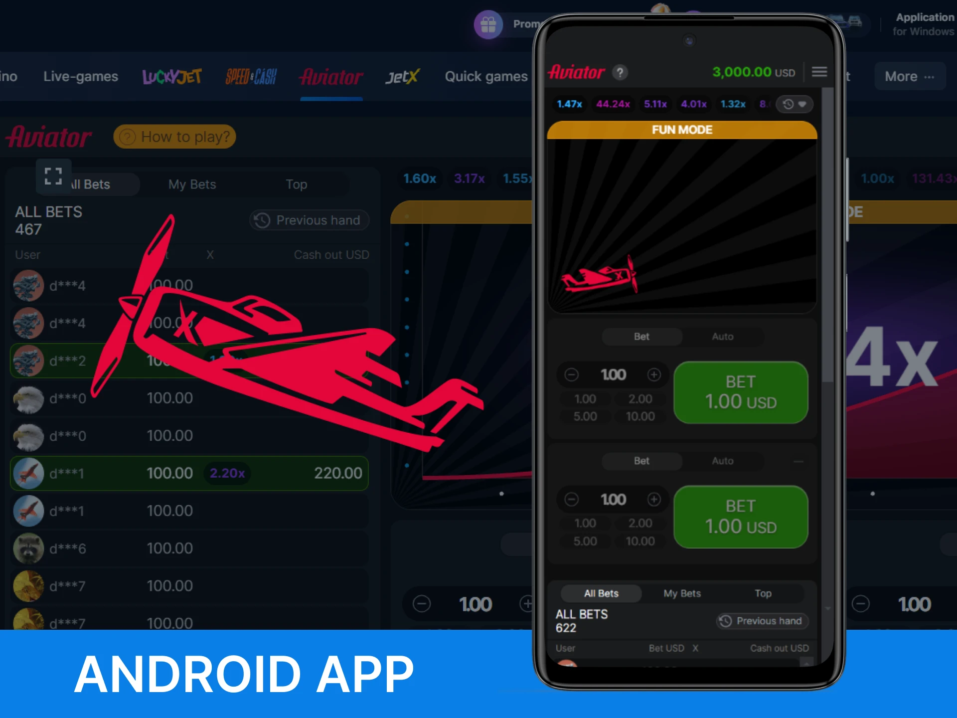 Download the WowBet Aviator APK and install it on your Android device.