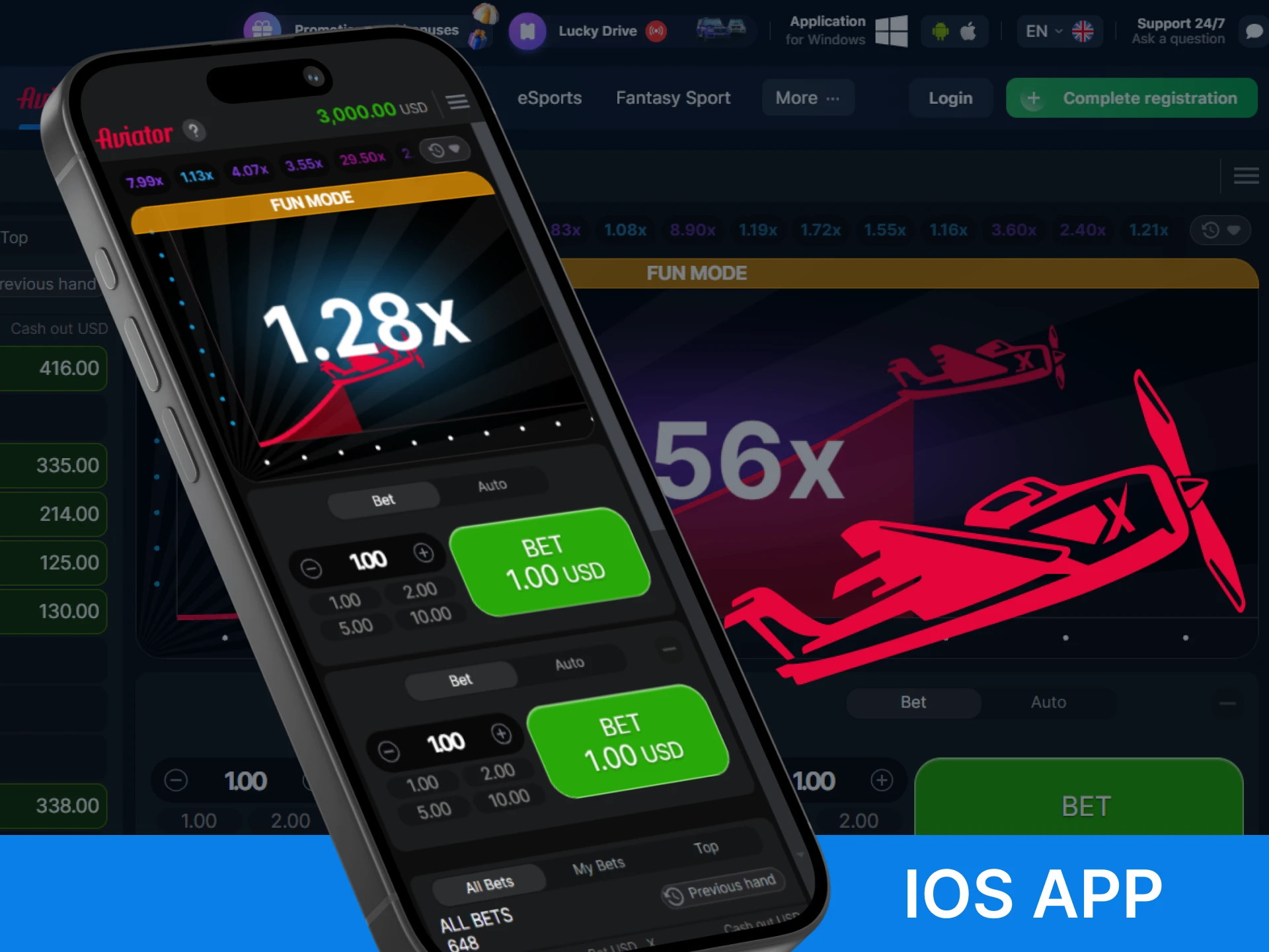 Download the WowBet Aviator app and install it on your iOS device.