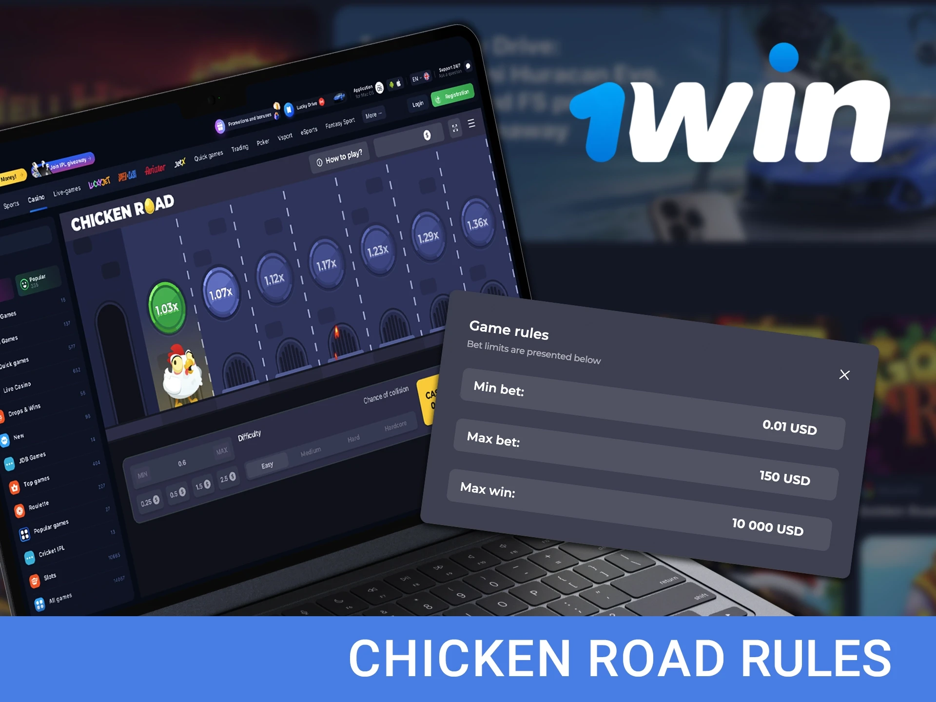 Familiarise yourself with the main rules when playing Chicken Road from WowBet Casino.